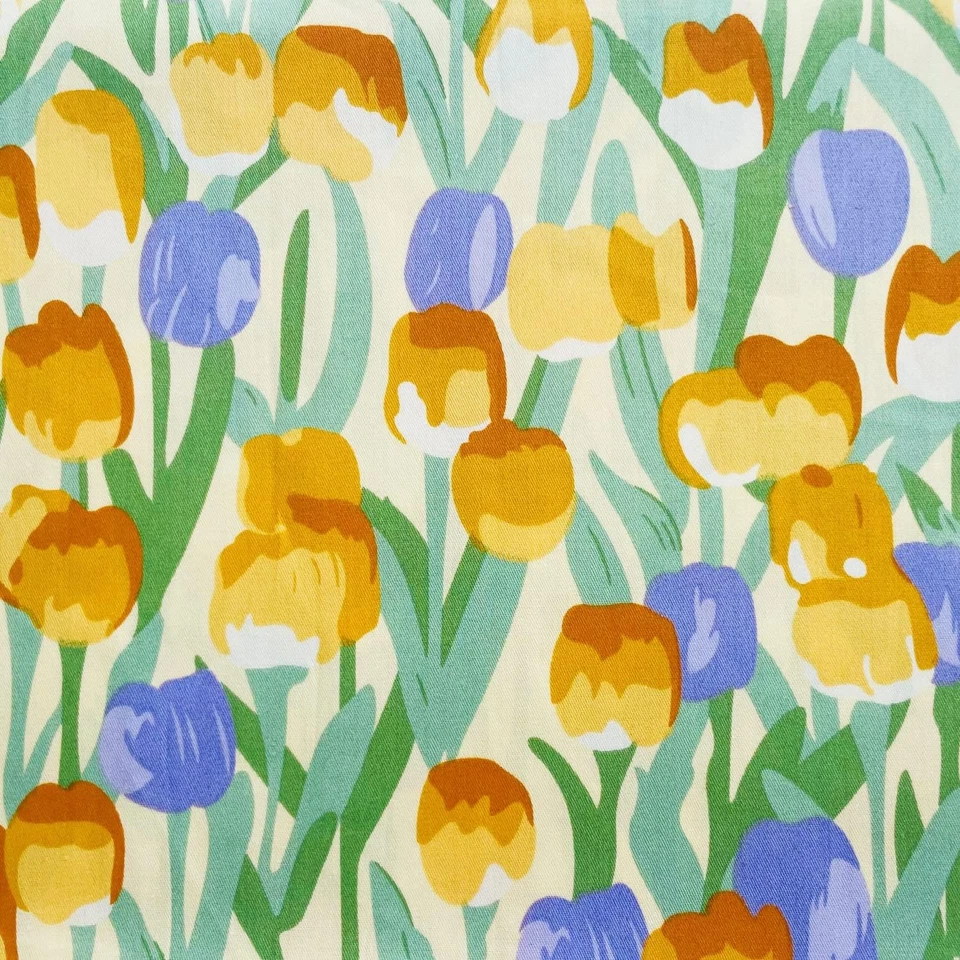 Tela precortada floral vintage cuadrados 10X10, tela para pasteles capa amarilla púrpura para  Foto 4 de 4