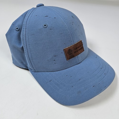 TravisMathew Hat Baseball Cap Youth OSFM Blue Logo Patch 1BZ107 Golf Sporty Hat