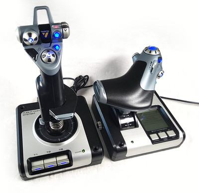 Logitech G Saitek X52 HOTAS Flight Control System Stick Throttle PC Tested