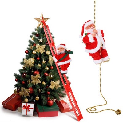 Decoración navideña eléctrica con Papá Noel musical a pilas para el hogar
