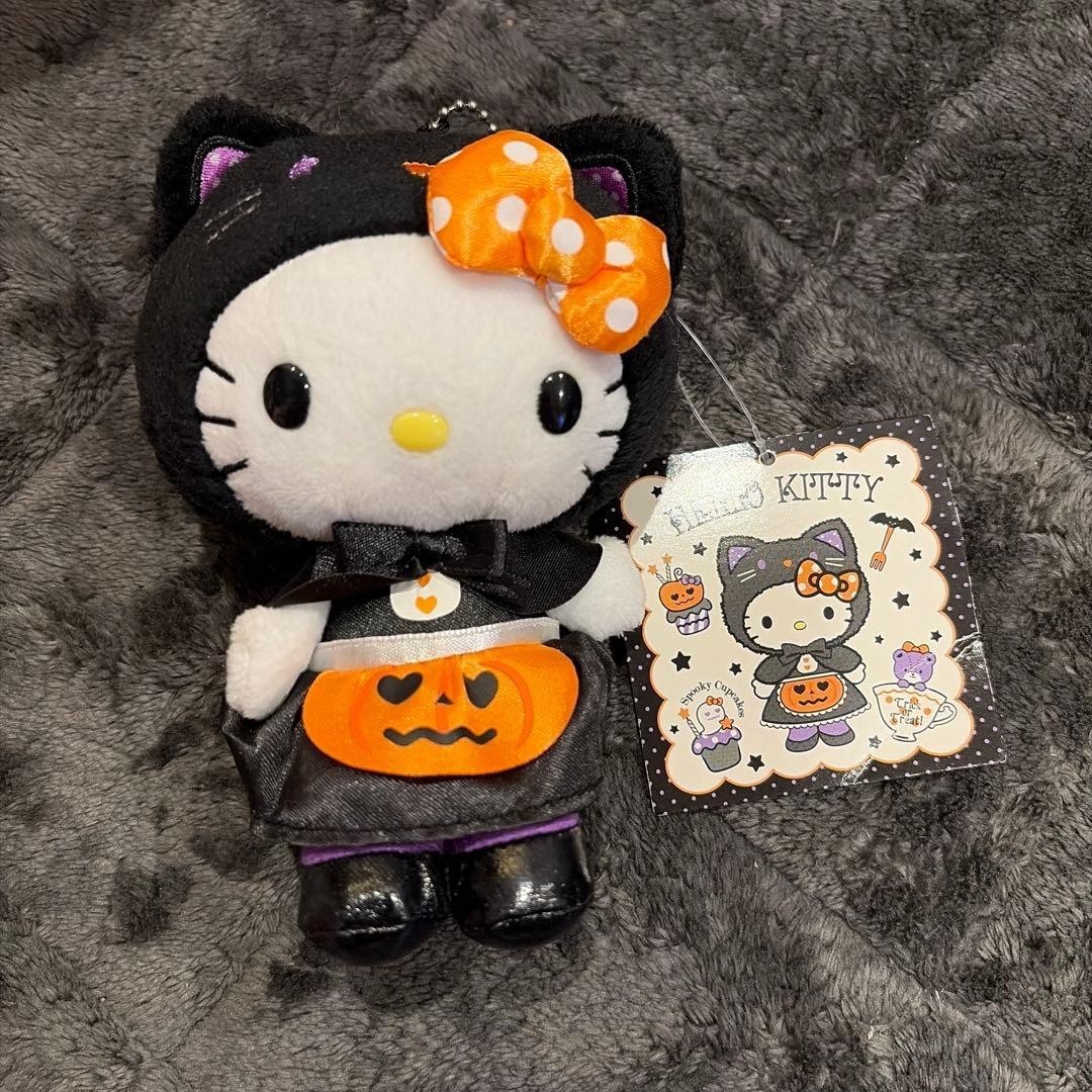 Sanrio Hello Kitty Gato Negro Halloween Peluche Mascota Sin Usar Raro 2014...
