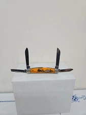 CASE XX U.S.A WHALING PATTERN 64052 SS ORANGE 4-X 2006 ? 4-Blade Knife Rare