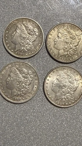 1881 1886 1887 Morgan Dollar $1 Silver Coins Circulated Business Strike Lot