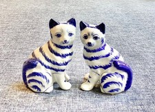 Set 2 Vintage Silvestri Blue & White Porcelai...