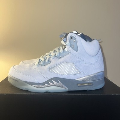 Size 6W / 4.5Y - Nike Air Jordan 5 Retro Blue Bird 2021 Suede UNC Carolina