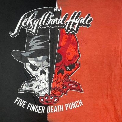 Five Finger Death Punch Jekyll and Hyde Graphic Print T-Shirt Large
