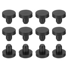 Silicone Rubber Solid Plug Soft Stopper for 5.5-6mm Hole Black 12 Pieces