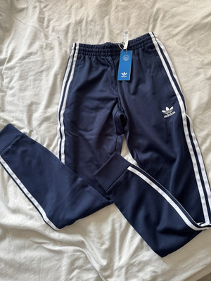 adidas Originals SST TP SN99 Jogginghose Herren XS Blau Weiß Slim Fit Zip