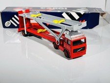 Corgi Juniors Blue Box Volvo Globetrotter Car Transporter - Red - Boxed