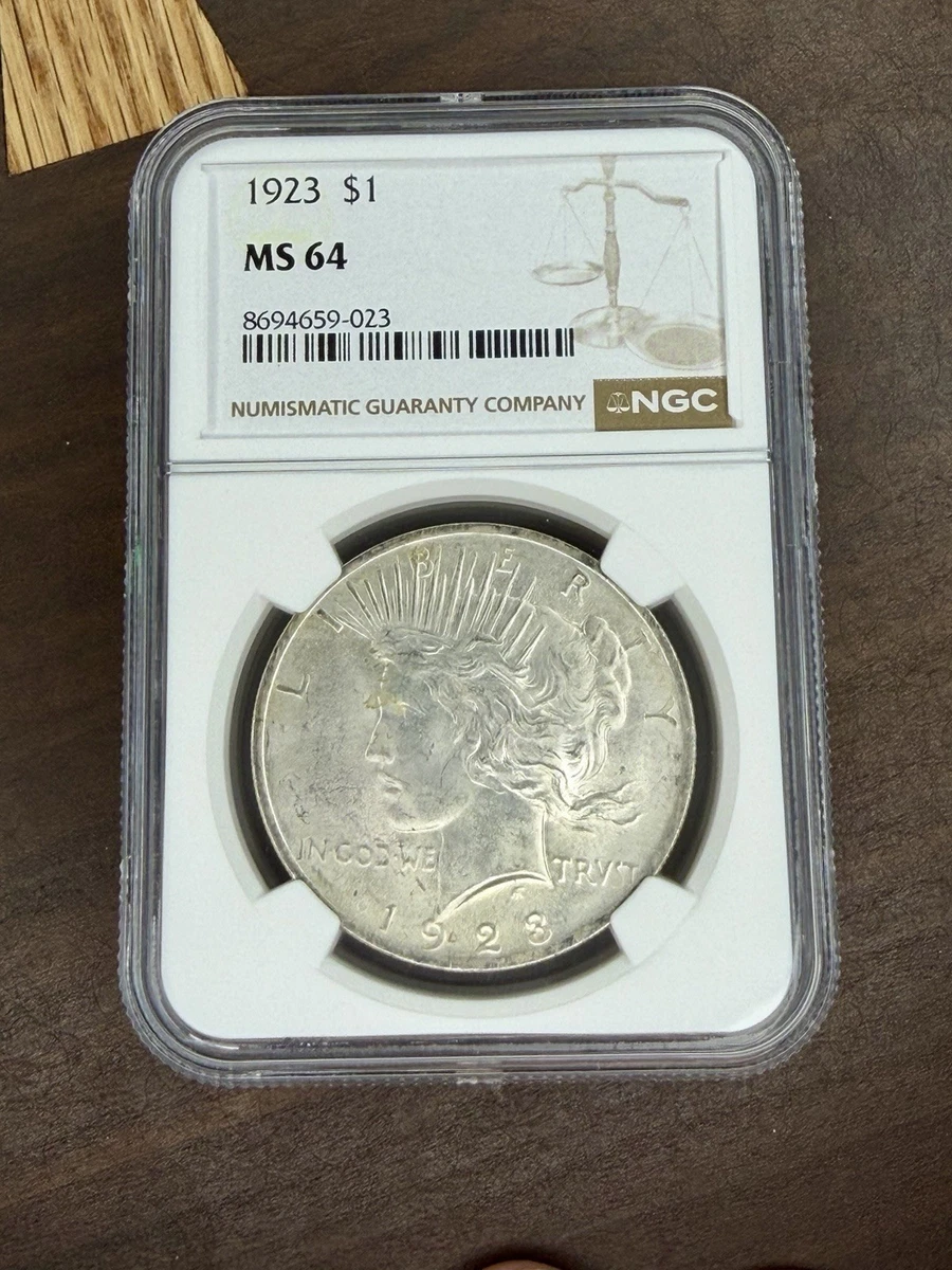 MS 64 Graded 1923 Year Peace Dollars (1921-1935) for sale | eBay
