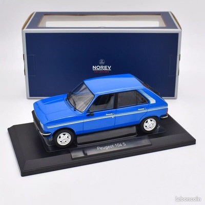 Peugeot 104 S von 1981 Ibis Blue in 1:18 von NOREV 184903