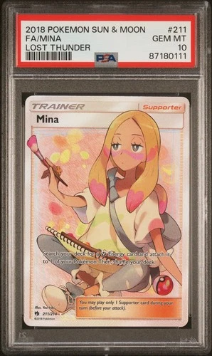 PSA 10 - SM Lost Thunder - Mina - 211/214 - Full Art Ultra Rare