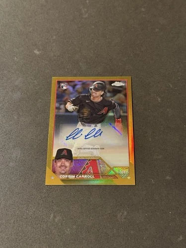 Corbin Carroll Topps Chrome 2023 Rc Auto /50 Gold JERSEY NUMBER MATCH