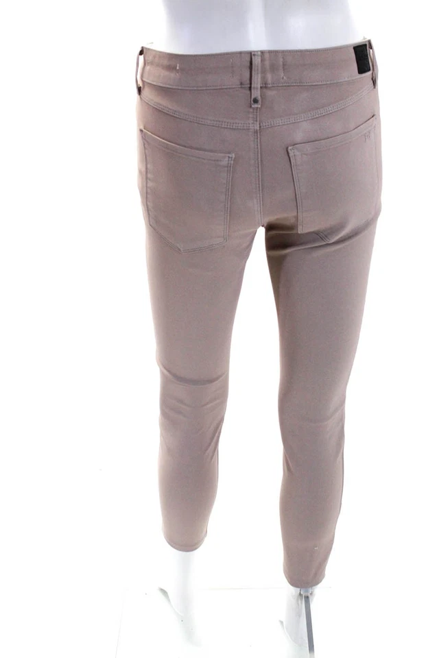 Habitual Women's Button Closure Five Pockets Skinny Denim Pant Pink Size 27 - Image 3 of 4