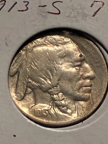 1913 S - Type 1 - Buffalo Nickel - Very Good - $1.99 Shipping
