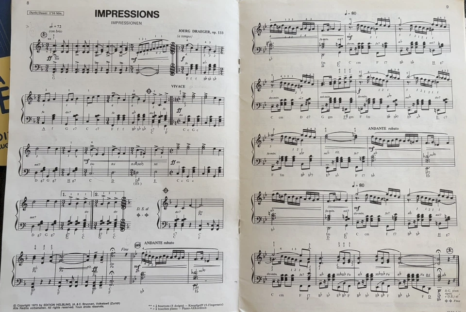 Joerg Draeger Accordeon progression partition ed. Helbling vol 4 degré moyen - Photo 3/3