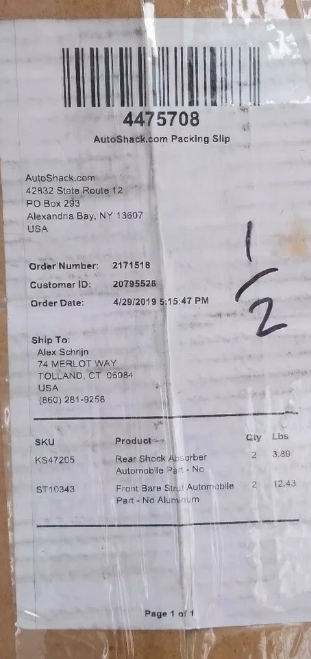 Juego de 2 pares de amortiguadores traseros para Jeep Liberty 2002-2011 Dodge Nitro 2007-2011 Foto 3 de 3