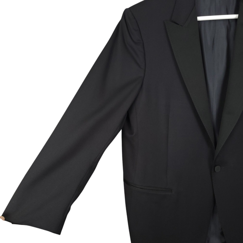 ERMENEGILDO ZEGNA Herren 2tlg Smoking Anzug IT 56R Mila Micronsphere Schwarz Wolle - Bild 5 von 22