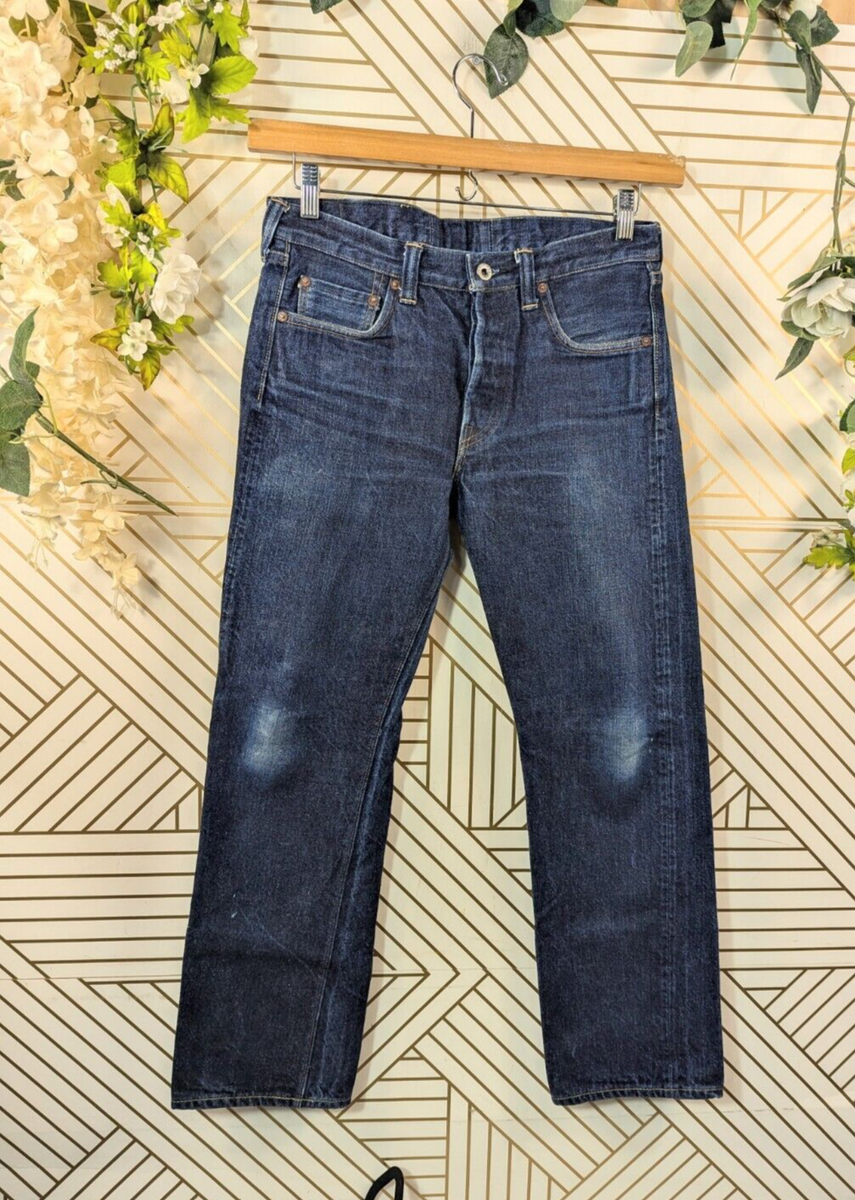 mens denim button fly selvedge jeans