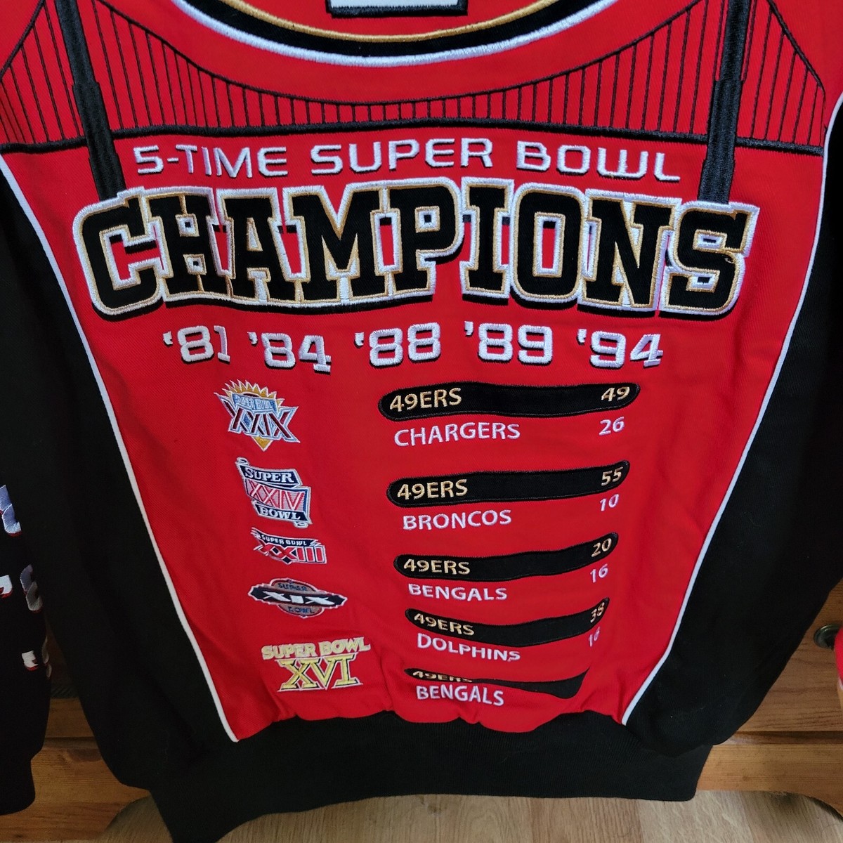 NFL San Francisco 49ers 5-Time Super Bowl Champions Jacket NFL San Francisco 49ers 5-Time Super Bowl Champions Jacket