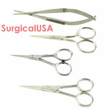 Kit of 4 Grooming Scissors Assorted Styles Men Women Facial Hair Shears