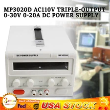 Portable DC Regulated Power Supply 32V 20Amp Precision Adjustable w/ Power Line