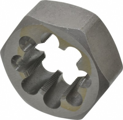 1-3/8 - 18 UNEF Thread, 2-3/8'' Hex Rethreading Die, Carbon Steel, 1'' Thick