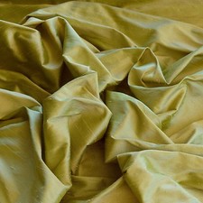 Iridescent Blush Lime Dupioni 100 Silk Fabric, 44" Wide, By The Yard S-181 
