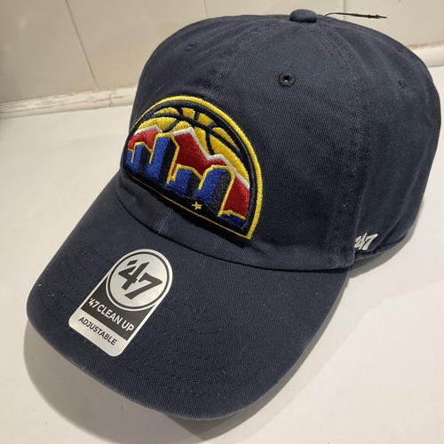 ‘47 Brand Denver Nuggets City edition Adjustable Navy Blue Clean Up Hat Cap - Picture 3 of 5