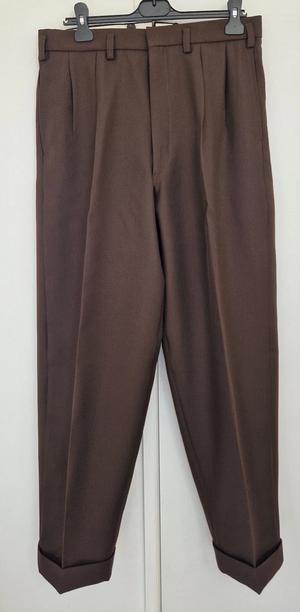 Men's 1950's Brown Peg Trousers 50s Rockabilly RnR R&R 50's Rockin