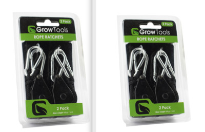 Grow Tools Seilratsche 4er Set Seilbinder Campingwerkzeug Garage Auto 68KG Stärke