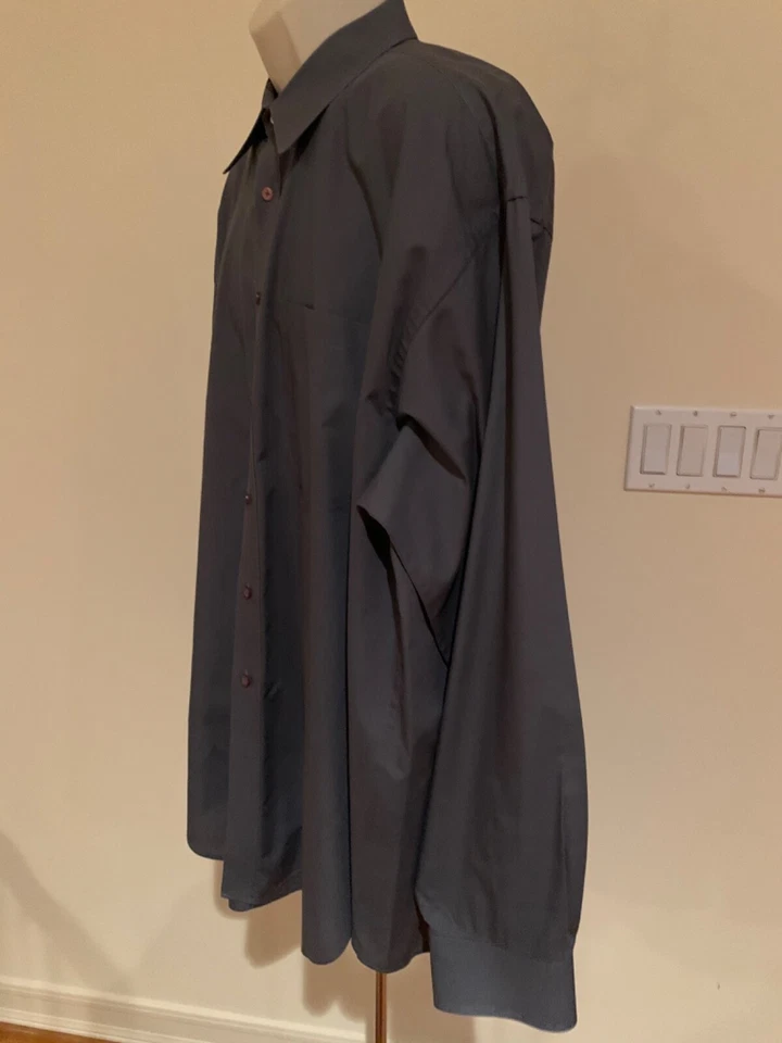 Camisa elegante gris con botones manga larga ROSSINI LE COLLEZIONI para hombre 18,5 36-37 Foto 4 de 4