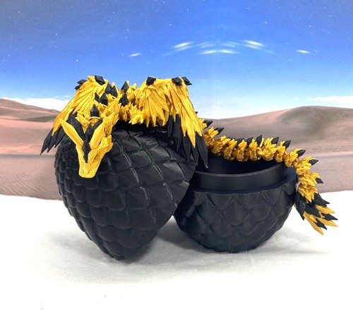 Crystal Winged Dragon with Egg 3D Printed Articulated Crystal Winged Dragon Toy - Bild 6 von 37