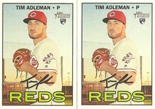 2 CARD 2016 TOPPS HERITAGE TIM ADLEMAN BASEBALL CARD LOT #687