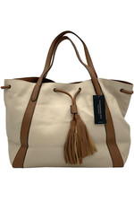 Tignanello Leather Downing Tote Sand