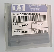 TCT REPOINTED DRILLS SLOT 0.914MM 0.0360" 0.343" FLUTE LOT OF 9