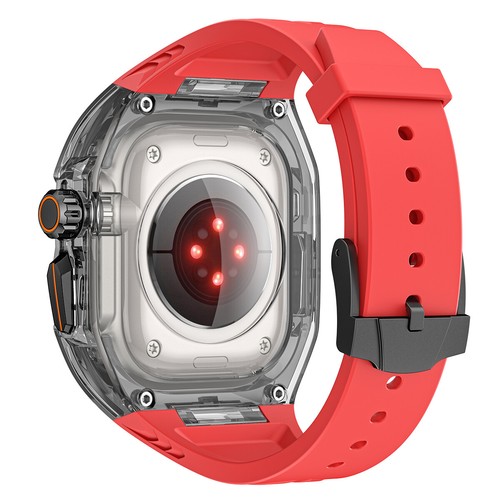 Custodia Trasparente Cinturino Silicone per Apple Watch Ultra e Ultra2 49mm 40/41/44/45mm - Foto 62 di 63