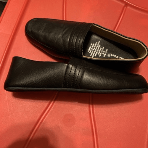Irvine Park Size Men’s 10W Black Pig Leather Shoes Slippers Men main image 4