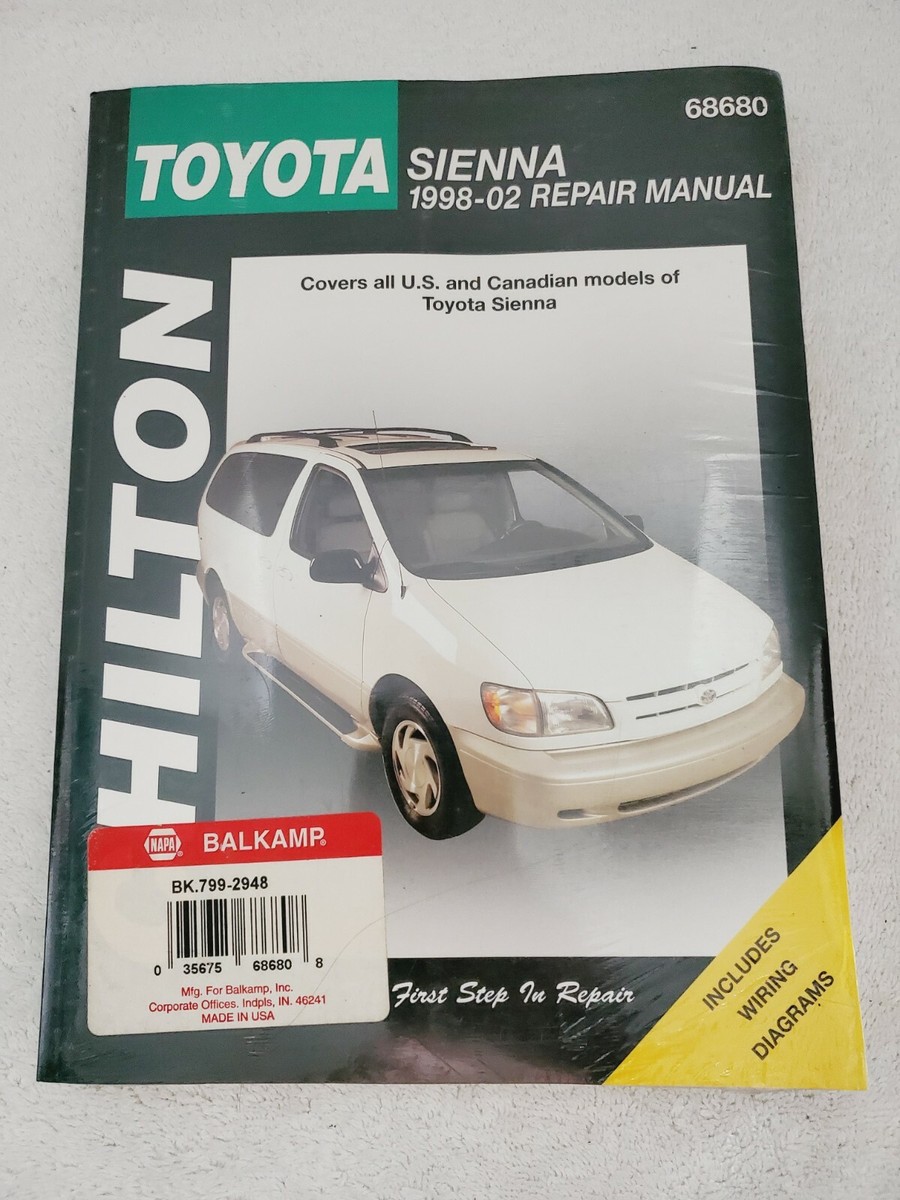 ⭐ NEW Chilton # 68680 Toyota Sienna 1998-2002 Repair Manual w