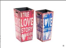 PORTAOMBRELLI DESIGN IN LEGNO SET 2 PEZZI DECORATI PORTA OMBRELLI INGRESSO