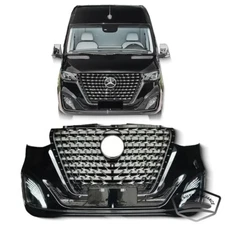 For 2019-2025 Mercedes Benz Sprinter W907 Front Bumper Conversion Kit LED Grille