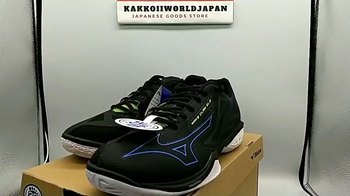 Mizuno Badminton Shoes WAVE CLAW EL 2 BLACK/BLUE/YELLOW 71GA2280