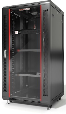 22U Wall Mount Server Rack Network Cabinet Locking AvData Enclosure 24-Inch Deep