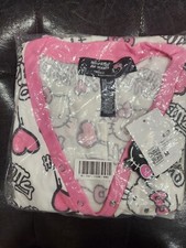 NEW Hello Kitty Pajama Romper Heart Adult Size MEDIUM Forever 21 NEW WITH TAGS