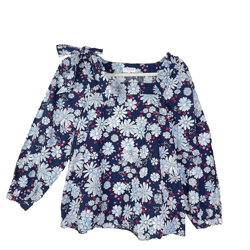 Blouse Marine élégante En Soie 100% - Marque Claudie Pierlot - Taille 2 (T2) - Occasion Très Bon état