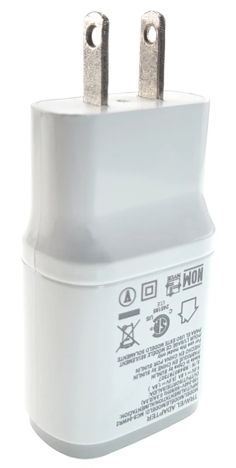 LG Wall Charger White MCS-04WRE(5.0V 1.8A)+2 USB Cables (Type-C & Micro B) - Image 3 of 4
