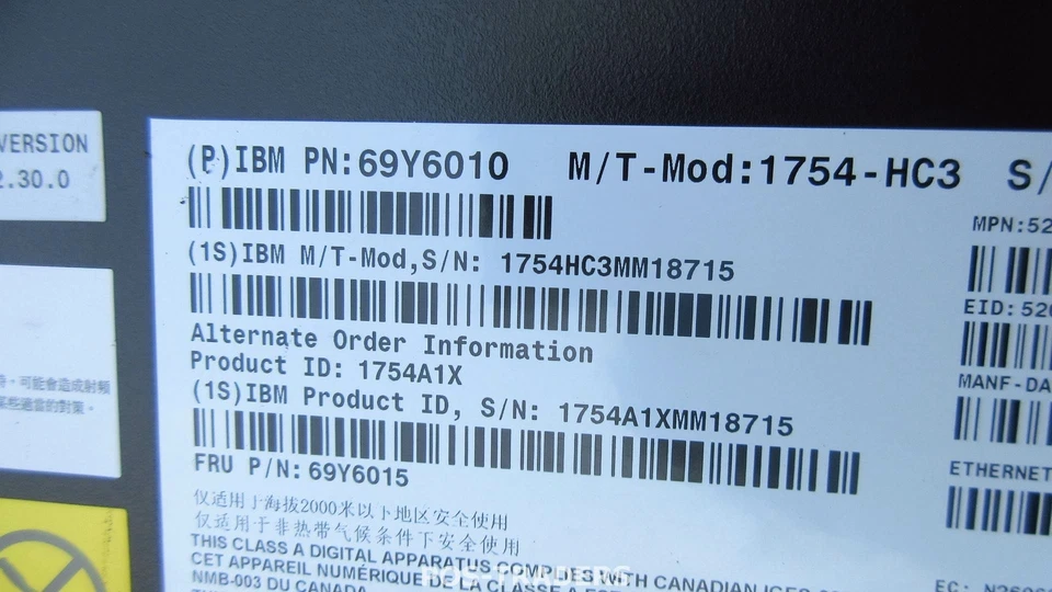 IBM 1754-HC3 69Y6015 IBM LOCAL 1X8 CONSOLE MANAGER (LCM8) 1754A1X 69Y6010 - Bild 3 von 3