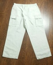 Pusser's West Indies Mens 38x30 Pants Linen Cotton Pockets Beige