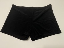Womens Plus Size Swim Shorts 22W Black Nylon Blend Sho1434Q