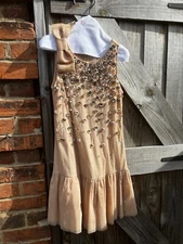 Red Valentino Nude Knee Dress Bow Size 40 